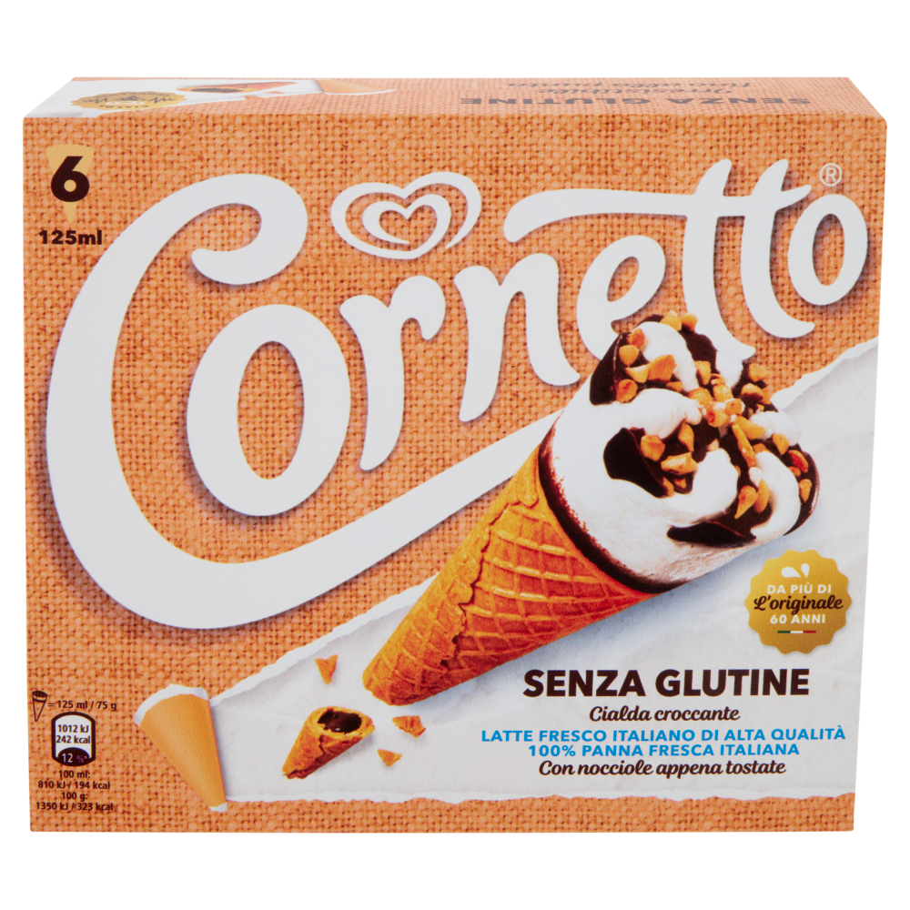 35720 - CORNETTO SENZA GLUTINE E SENZA LATTOSIO