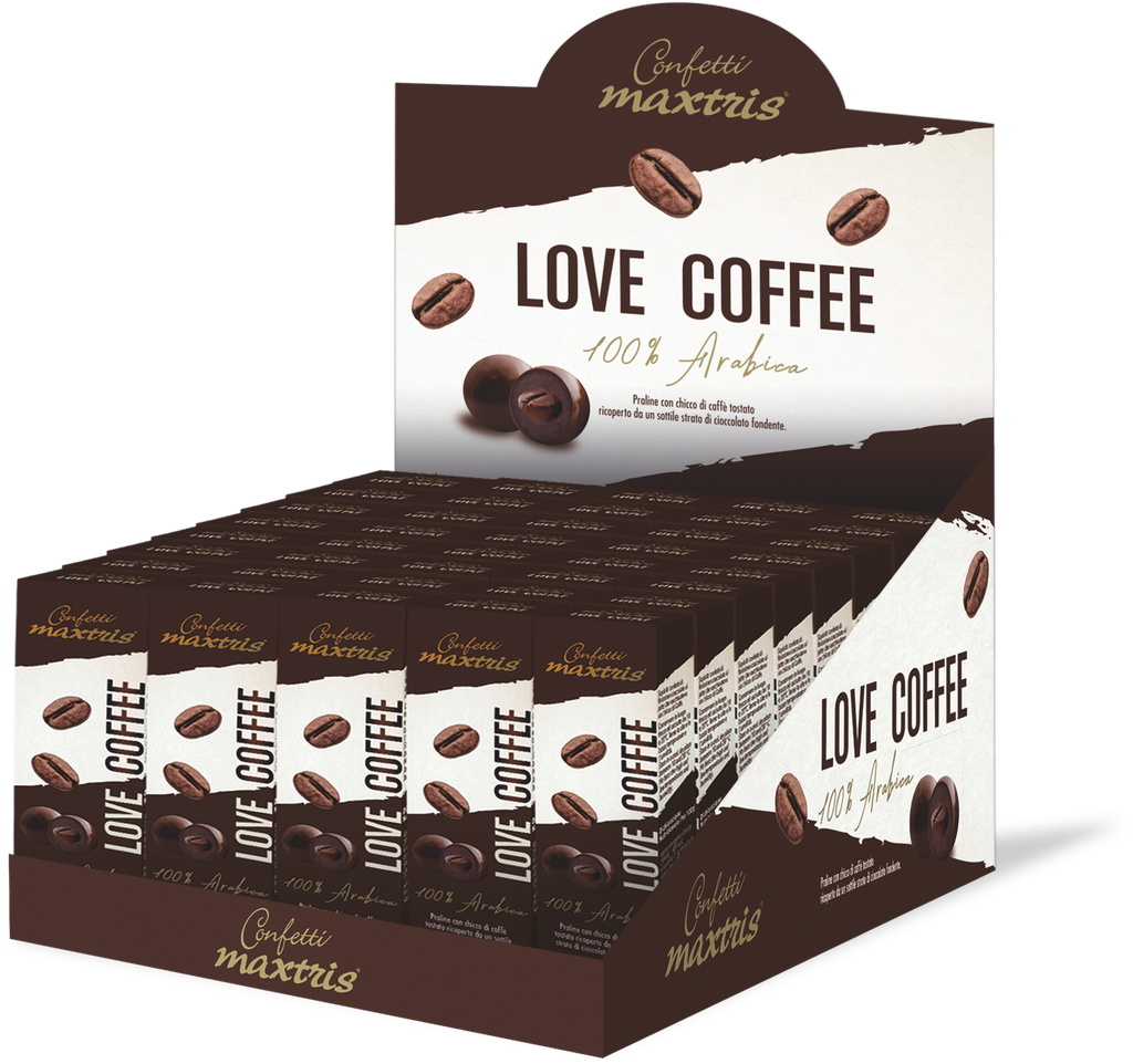 [ESPLFCOF30] ESPLFCOF30 - Espositore  LOVE COFFEE Caffé al Cioccolato Fondente 30g x 40pz