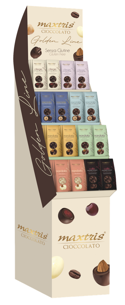 ESPSACPRA96 - ESPOSITORE GOLDEN LINE PRALINE 150g x 96pz