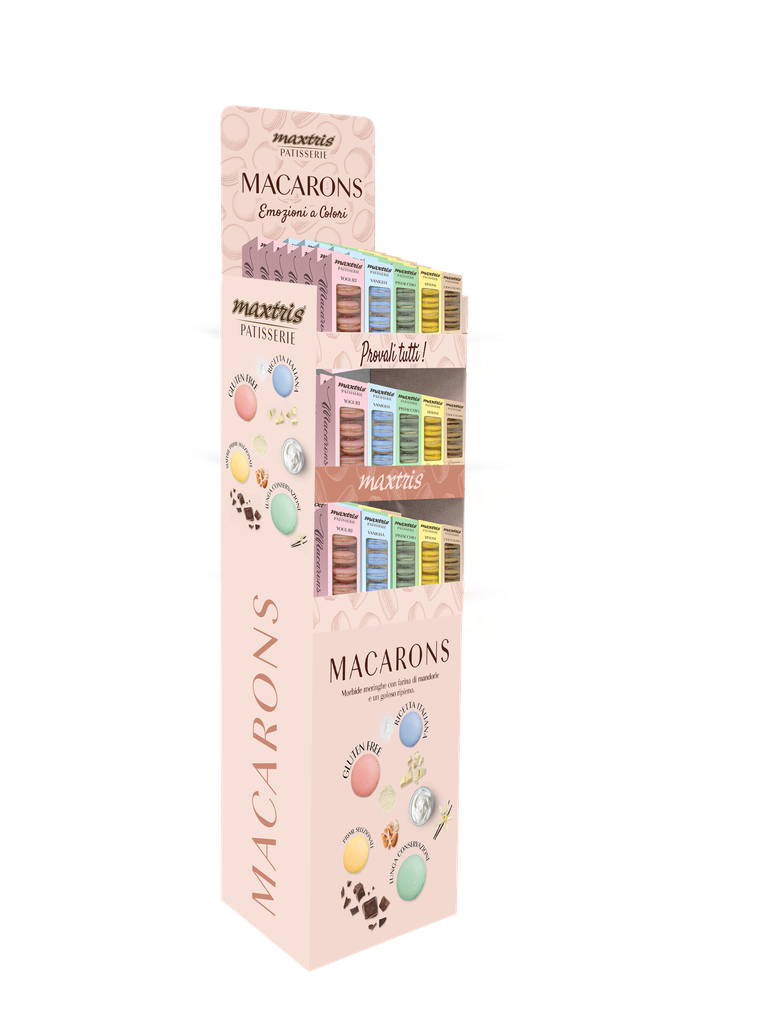 EAGM120 - Espositore Macaron Amor Goloso 120 astucci assortiti da 3 macaron