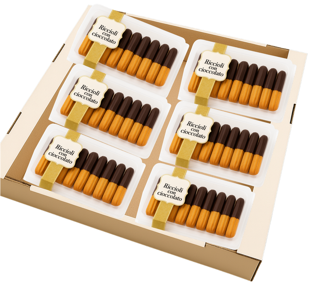 502 - Riccioli Con Cioccolato Artigianali 180g