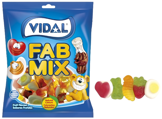 [1010625] 1010625-Gommosi Assortiti Lucidi-(90g/Bustina)(14Bustine/Box)