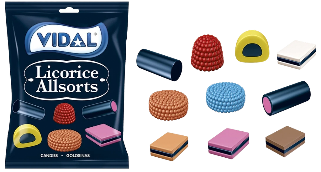 [1105151] 1105151-Licorice Allsorts-(90g/Bustina)(14Bustine/Box)
