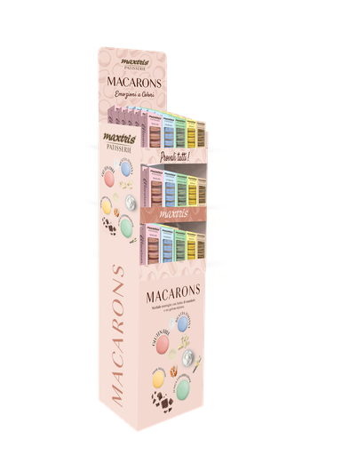 [EAGM120] EAGM120 - Espositore Macaron Amor Goloso 120 astucci assortiti da 3 macaron